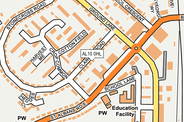 AL10 0HL map - OS OpenMap – Local (Ordnance Survey) AL10 0HL map - OS OpenMap – Local (Ordnance Survey)