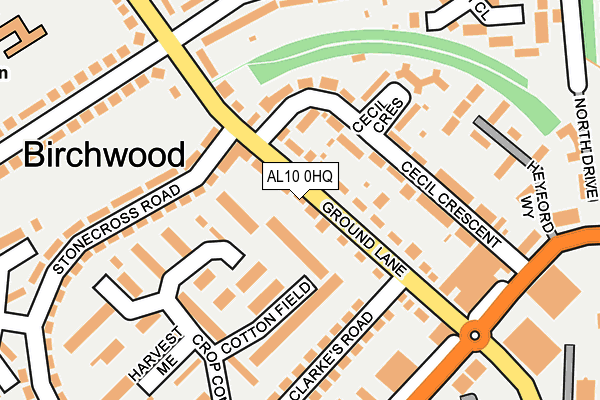 AL10 0HQ map - OS OpenMap – Local (Ordnance Survey)