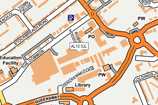 AL10 0JL map - OS OpenMap – Local (Ordnance Survey) AL10 0JL map - OS OpenMap – Local (Ordnance Survey)