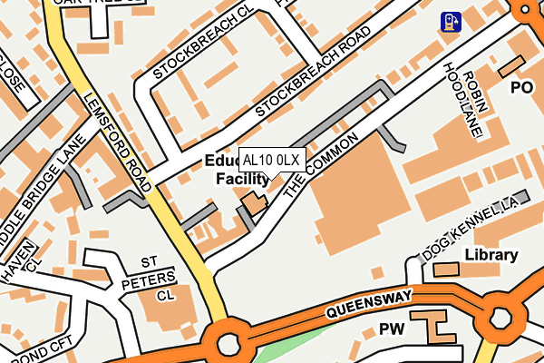 AL10 0LX map - OS OpenMap – Local (Ordnance Survey) AL10 0LX map - OS OpenMap – Local (Ordnance Survey)