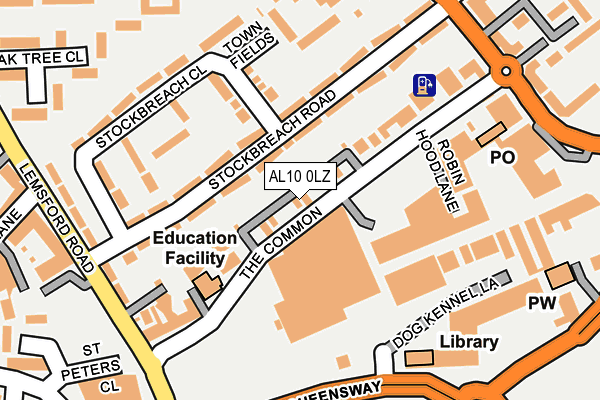 AL10 0LZ map - OS OpenMap – Local (Ordnance Survey) AL10 0LZ map - OS OpenMap – Local (Ordnance Survey)