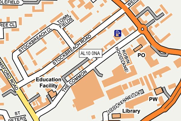 AL10 0NA map - OS OpenMap – Local (Ordnance Survey) AL10 0NA map - OS OpenMap – Local (Ordnance Survey)
