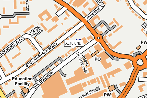 AL10 0ND map - OS OpenMap – Local (Ordnance Survey) AL10 0ND map - OS OpenMap – Local (Ordnance Survey)