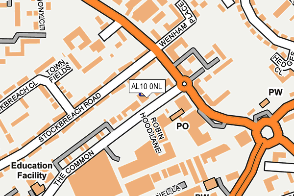 AL10 0NL map - OS OpenMap – Local (Ordnance Survey) AL10 0NL map - OS OpenMap – Local (Ordnance Survey)