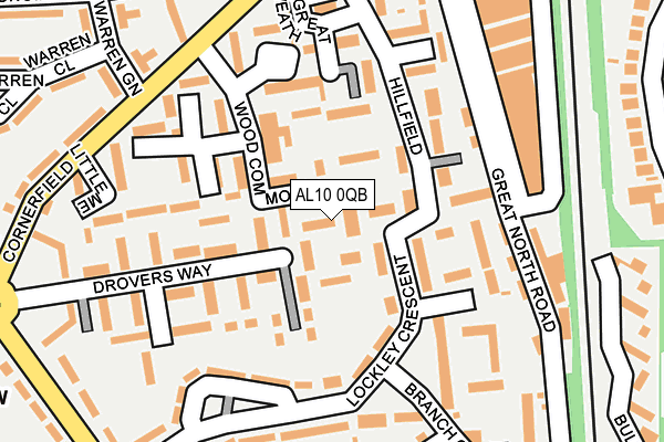 AL10 0QB map - OS OpenMap – Local (Ordnance Survey) AL10 0QB map - OS OpenMap – Local (Ordnance Survey)