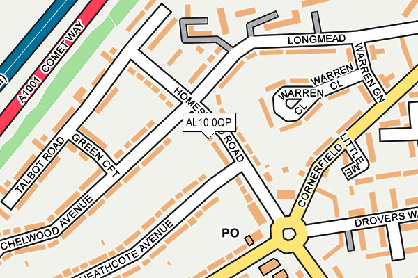 AL10 0QP map - OS OpenMap – Local (Ordnance Survey) AL10 0QP map - OS OpenMap – Local (Ordnance Survey)