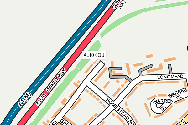 AL10 0QU map - OS OpenMap – Local (Ordnance Survey) AL10 0QU map - OS OpenMap – Local (Ordnance Survey)