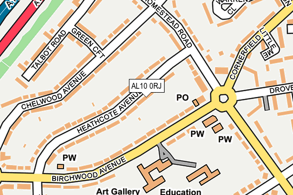 AL10 0RJ map - OS OpenMap – Local (Ordnance Survey) AL10 0RJ map - OS OpenMap – Local (Ordnance Survey)