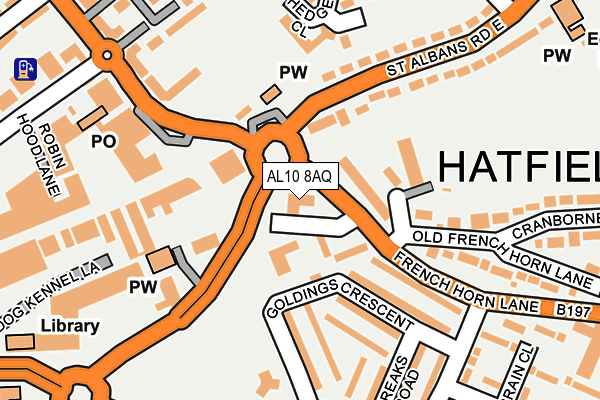 AL10 8AQ map - OS OpenMap – Local (Ordnance Survey) AL10 8AQ map - OS OpenMap – Local (Ordnance Survey)