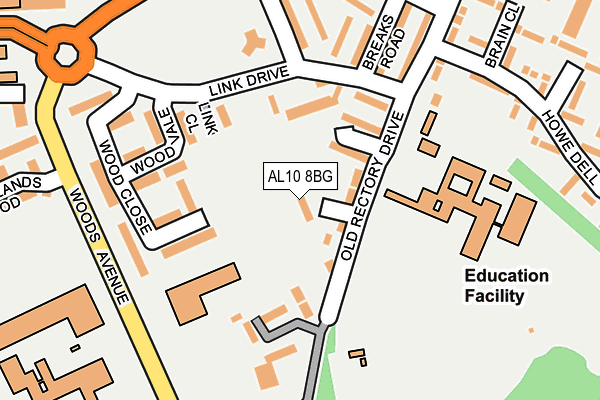 AL10 8BG map - OS OpenMap – Local (Ordnance Survey) AL10 8BG map - OS OpenMap – Local (Ordnance Survey)