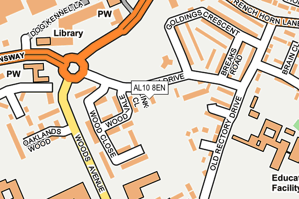 AL10 8EN map - OS OpenMap – Local (Ordnance Survey) AL10 8EN map - OS OpenMap – Local (Ordnance Survey)