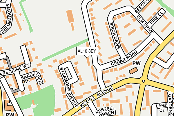 AL10 8EY map - OS OpenMap – Local (Ordnance Survey) AL10 8EY map - OS OpenMap – Local (Ordnance Survey)