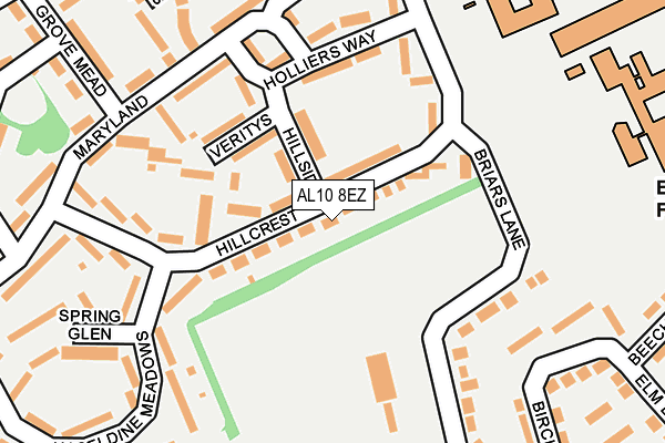 AL10 8EZ map - OS OpenMap – Local (Ordnance Survey) AL10 8EZ map - OS OpenMap – Local (Ordnance Survey)