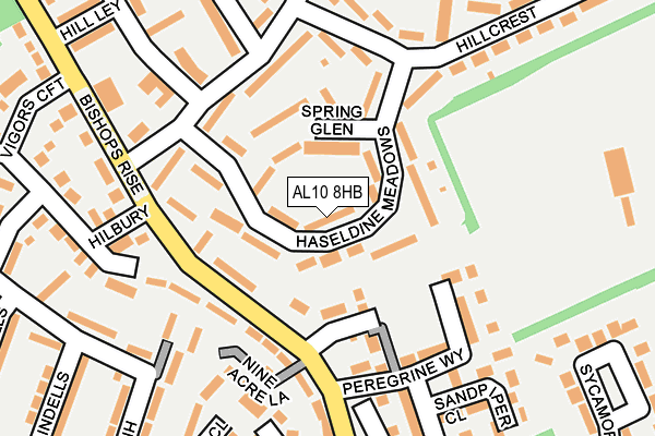 AL10 8HB map - OS OpenMap – Local (Ordnance Survey) AL10 8HB map - OS OpenMap – Local (Ordnance Survey)