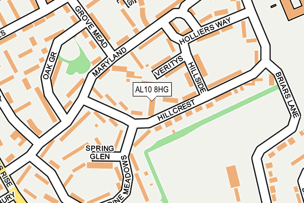AL10 8HG map - OS OpenMap – Local (Ordnance Survey) AL10 8HG map - OS OpenMap – Local (Ordnance Survey)