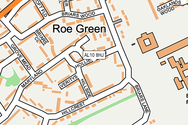 AL10 8HJ map - OS OpenMap – Local (Ordnance Survey) AL10 8HJ map - OS OpenMap – Local (Ordnance Survey)