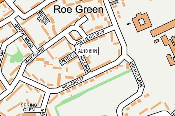AL10 8HN map - OS OpenMap – Local (Ordnance Survey) AL10 8HN map - OS OpenMap – Local (Ordnance Survey)