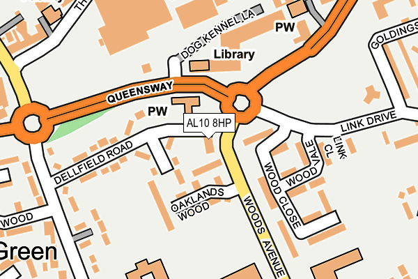AL10 8HP map - OS OpenMap – Local (Ordnance Survey) AL10 8HP map - OS OpenMap – Local (Ordnance Survey)