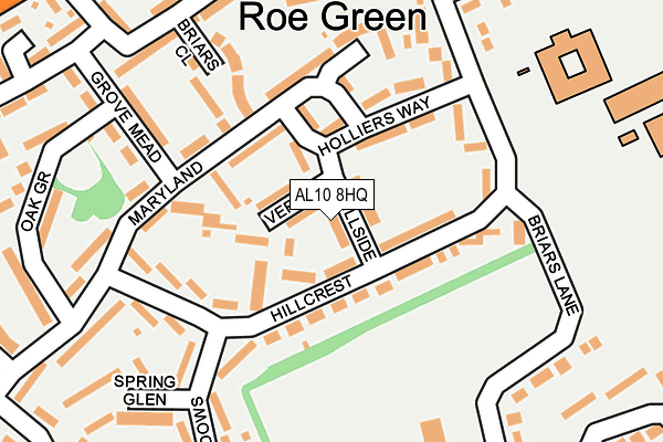 AL10 8HQ map - OS OpenMap – Local (Ordnance Survey) AL10 8HQ map - OS OpenMap – Local (Ordnance Survey)