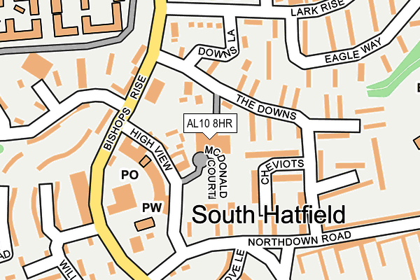 AL10 8HR map - OS OpenMap – Local (Ordnance Survey) AL10 8HR map - OS OpenMap – Local (Ordnance Survey)