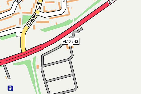 AL10 8HS map - OS OpenMap – Local (Ordnance Survey) AL10 8HS map - OS OpenMap – Local (Ordnance Survey)