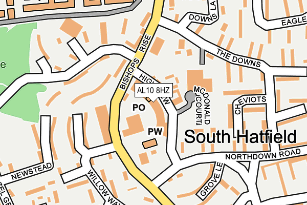 AL10 8HZ map - OS OpenMap – Local (Ordnance Survey) AL10 8HZ map - OS OpenMap – Local (Ordnance Survey)