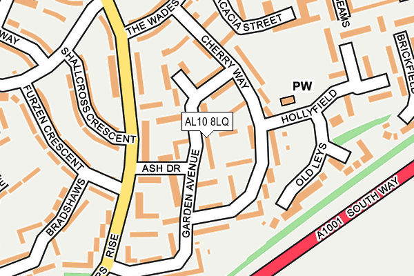 AL10 8LQ map - OS OpenMap – Local (Ordnance Survey) AL10 8LQ map - OS OpenMap – Local (Ordnance Survey)