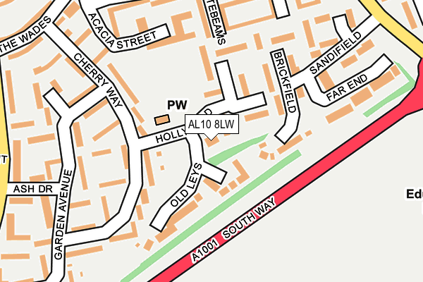 AL10 8LW map - OS OpenMap – Local (Ordnance Survey) AL10 8LW map - OS OpenMap – Local (Ordnance Survey)