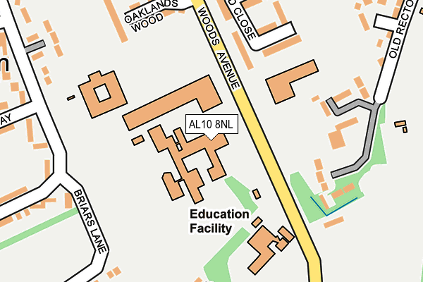 AL10 8NL map - OS OpenMap – Local (Ordnance Survey) AL10 8NL map - OS OpenMap – Local (Ordnance Survey)