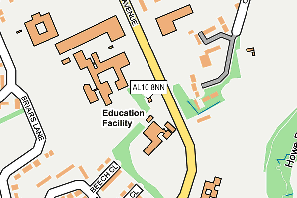 AL10 8NN map - OS OpenMap – Local (Ordnance Survey) AL10 8NN map - OS OpenMap – Local (Ordnance Survey)