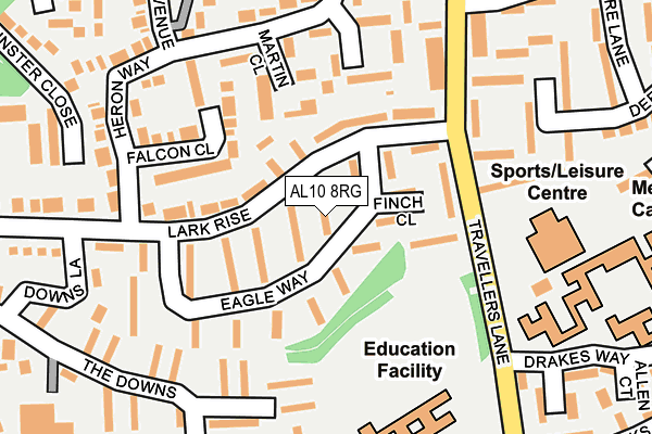 AL10 8RG map - OS OpenMap – Local (Ordnance Survey) AL10 8RG map - OS OpenMap – Local (Ordnance Survey)