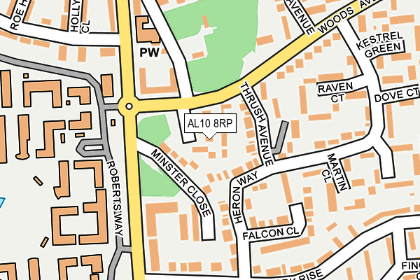 AL10 8RP map - OS OpenMap – Local (Ordnance Survey) AL10 8RP map - OS OpenMap – Local (Ordnance Survey)