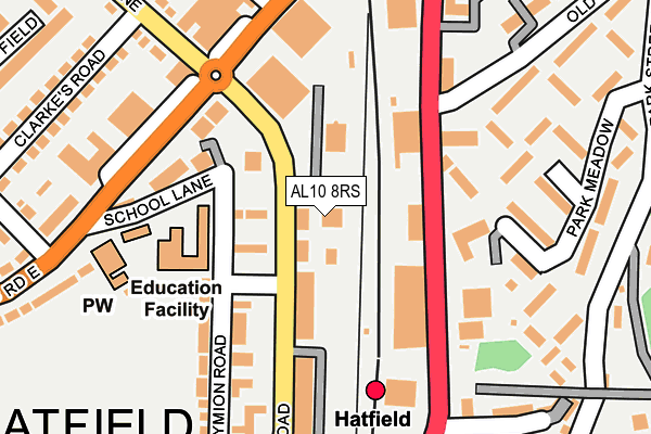 AL10 8RS map - OS OpenMap – Local (Ordnance Survey) AL10 8RS map - OS OpenMap – Local (Ordnance Survey)