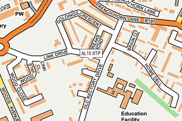 AL10 8TP map - OS OpenMap – Local (Ordnance Survey) AL10 8TP map - OS OpenMap – Local (Ordnance Survey)