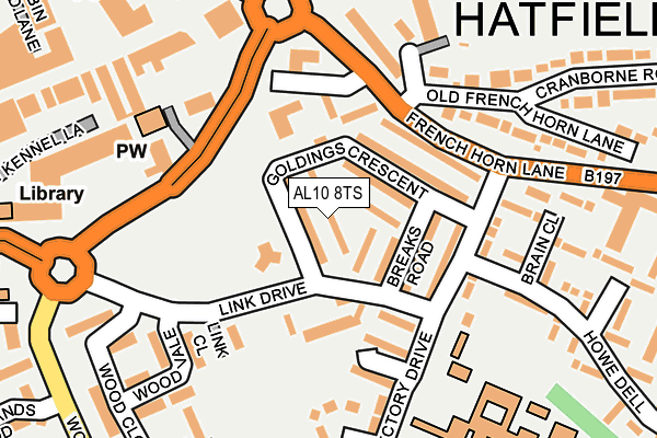 AL10 8TS map - OS OpenMap – Local (Ordnance Survey) AL10 8TS map - OS OpenMap – Local (Ordnance Survey)