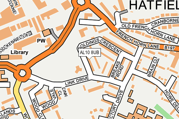 AL10 8UB map - OS OpenMap – Local (Ordnance Survey) AL10 8UB map - OS OpenMap – Local (Ordnance Survey)