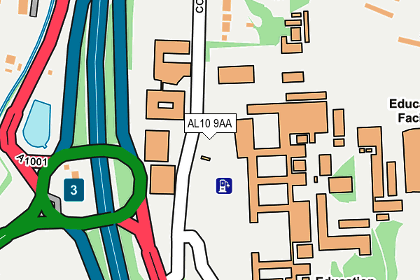AL10 9AA map - OS OpenMap – Local (Ordnance Survey) AL10 9AA map - OS OpenMap – Local (Ordnance Survey)