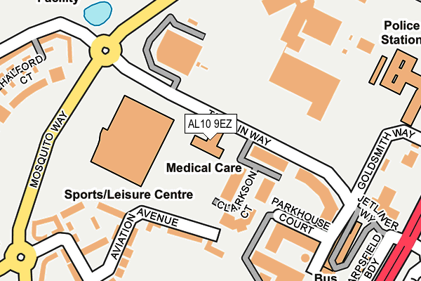 AL10 9EZ map - OS OpenMap – Local (Ordnance Survey)