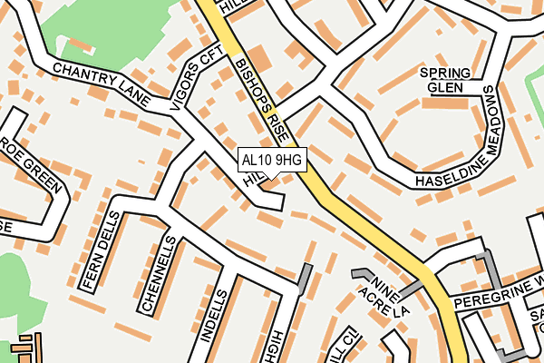AL10 9HG map - OS OpenMap – Local (Ordnance Survey) AL10 9HG map - OS OpenMap – Local (Ordnance Survey)