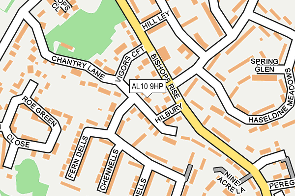 AL10 9HP map - OS OpenMap – Local (Ordnance Survey) AL10 9HP map - OS OpenMap – Local (Ordnance Survey)