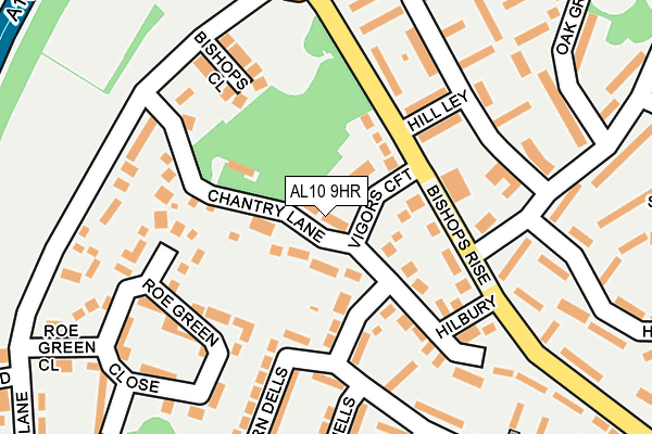 AL10 9HR map - OS OpenMap – Local (Ordnance Survey) AL10 9HR map - OS OpenMap – Local (Ordnance Survey)
