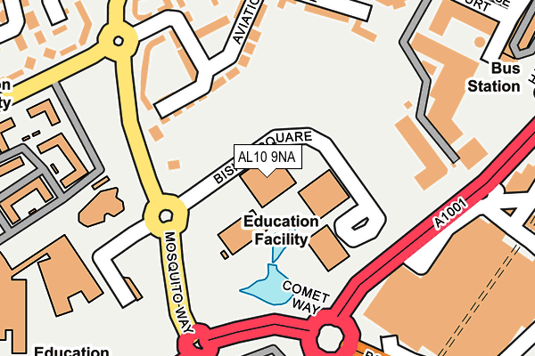 AL10 9NA map - OS OpenMap – Local (Ordnance Survey) AL10 9NA map - OS OpenMap – Local (Ordnance Survey)