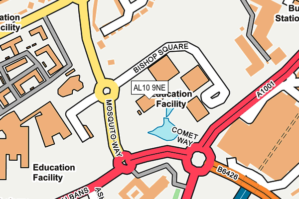 AL10 9NE map - OS OpenMap – Local (Ordnance Survey) AL10 9NE map - OS OpenMap – Local (Ordnance Survey)