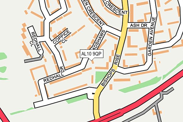 AL10 9QP map - OS OpenMap – Local (Ordnance Survey) AL10 9QP map - OS OpenMap – Local (Ordnance Survey)