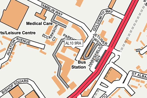AL10 9RA map - OS OpenMap – Local (Ordnance Survey) AL10 9RA map - OS OpenMap – Local (Ordnance Survey)