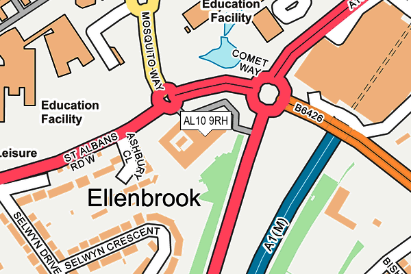 AL10 9RH map - OS OpenMap – Local (Ordnance Survey) AL10 9RH map - OS OpenMap – Local (Ordnance Survey)