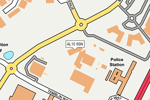 AL10 9SN map - OS OpenMap – Local (Ordnance Survey) AL10 9SN map - OS OpenMap – Local (Ordnance Survey)