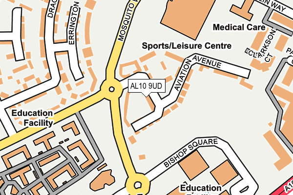 AL10 9UD map - OS OpenMap – Local (Ordnance Survey) AL10 9UD map - OS OpenMap – Local (Ordnance Survey)