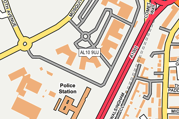AL10 9UJ map - OS OpenMap – Local (Ordnance Survey) AL10 9UJ map - OS OpenMap – Local (Ordnance Survey)