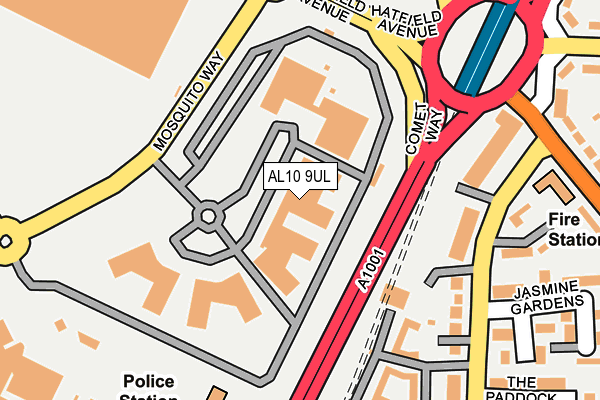 AL10 9UL map - OS OpenMap – Local (Ordnance Survey) AL10 9UL map - OS OpenMap – Local (Ordnance Survey)